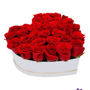صندوق عشق الورد الأحمر